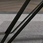 Table en placage de frêne anthracite et métal Made in Italy - Meluso Viadurini