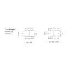 Table extensible en bois stratifié jusqu'à 470 cm Made in Italy – Gordito Viadurini