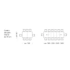 Table extensible en bois stratifié jusqu'à 470 cm Made in Italy – Gordito Viadurini