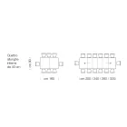 Table extensible en bois stratifié jusqu'à 470 cm Made in Italy – Gordito Viadurini