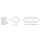 Table extensible en bois stratifié jusqu'à 470 cm Made in Italy – Gordito Viadurini