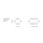 Table extensible en bois stratifié jusqu'à 470 cm Made in Italy – Gordito Viadurini