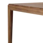 Table carrée en bois massif Grilli York de design, faite en Italie Viadurini