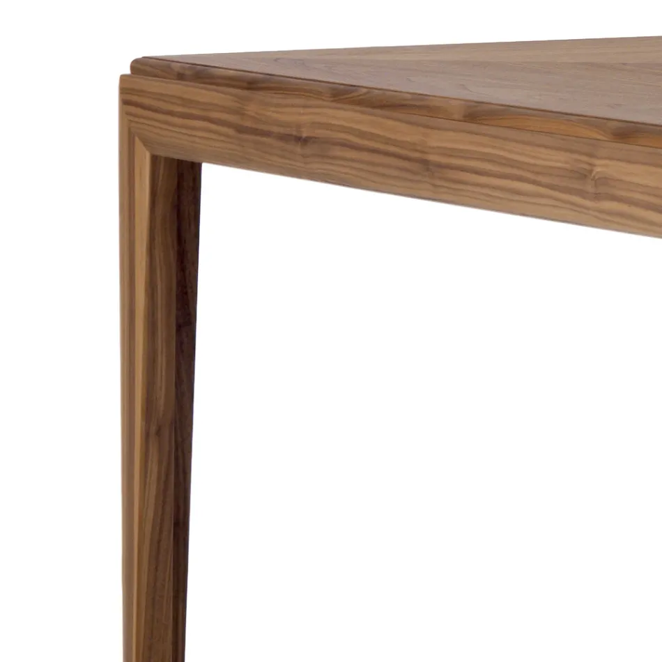 Table carrée en bois massif Grilli York de design, faite en Italie Viadurini