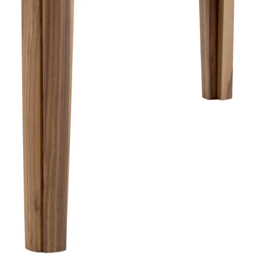 Table carrée en bois massif Grilli York de design, faite en Italie Viadurini