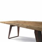 Table design moderne en bois massif aulne, Antonio Viadurini