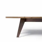 Table design moderne en bois massif aulne, Antonio Viadurini
