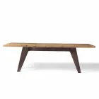Table design moderne en bois massif aulne, Antonio Viadurini