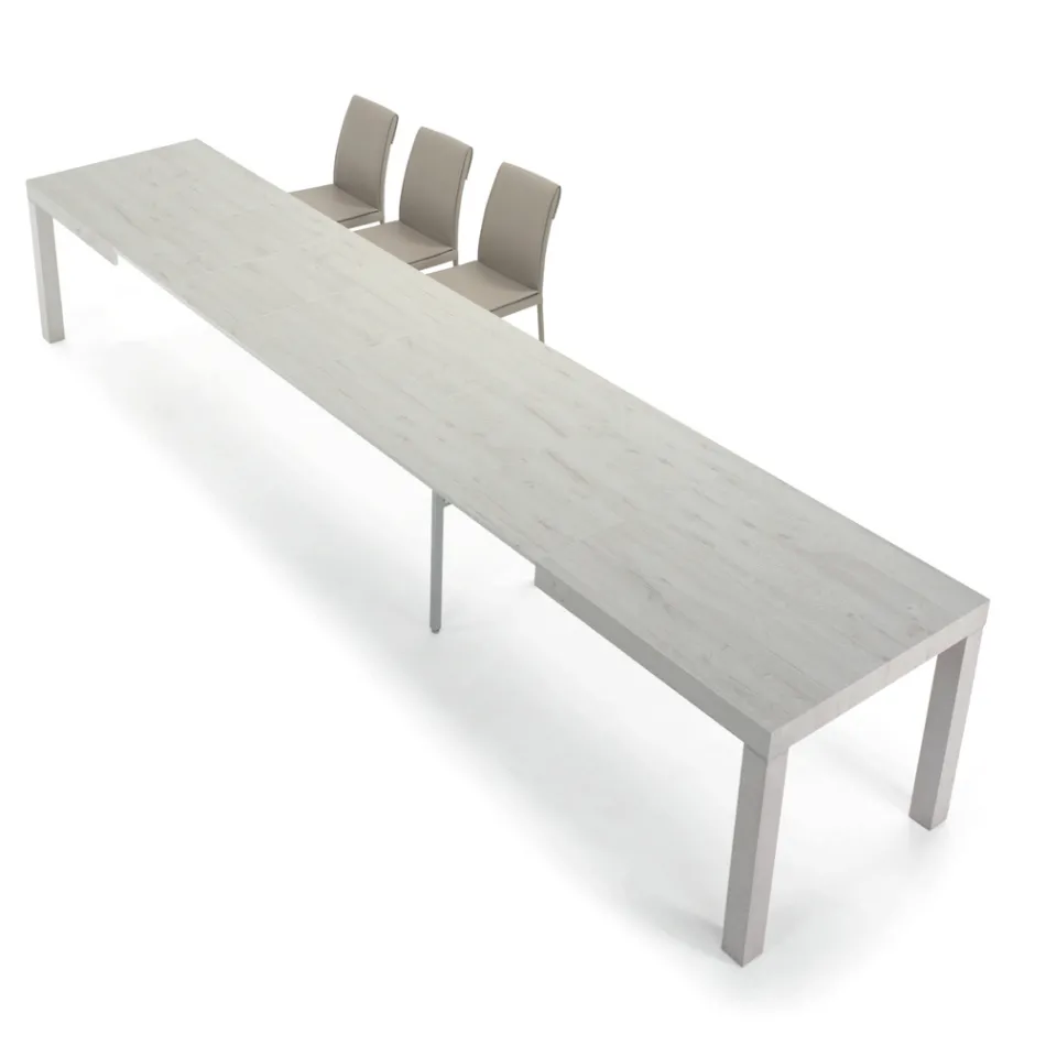 Table extensible en bois mélaminé jusqu'à 470 cm Made in Italy – Gordito Viadurini