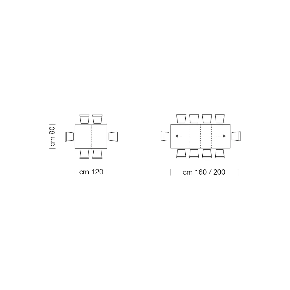 Table extensible en bois mélaminé jusqu'à 470 cm Made in Italy – Gordito Viadurini