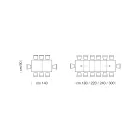 Table extensible en bois mélaminé jusqu'à 470 cm Made in Italy – Gordito Viadurini