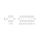 Table extensible en bois mélaminé jusqu'à 470 cm Made in Italy – Gordito Viadurini