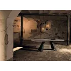 Table en bois de chêne nouée moderne fabriquée en Italie Zerba Viadurini