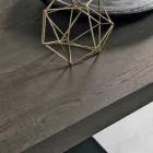 Table en bois de chêne nouée moderne fabriquée en Italie Zerba Viadurini