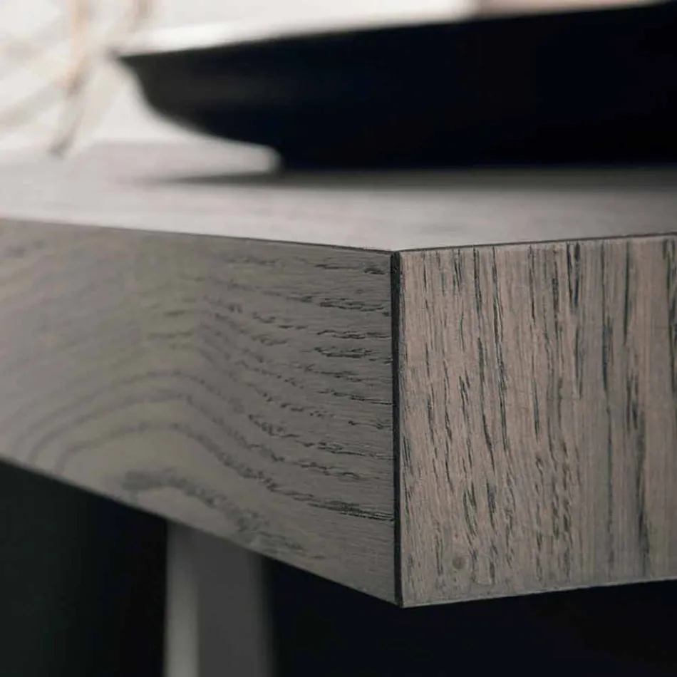 Table en bois de chêne nouée moderne fabriquée en Italie Zerba Viadurini