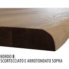 Table en chêne noué avec base en métal gris fer Made in Italy - Gonna Viadurini