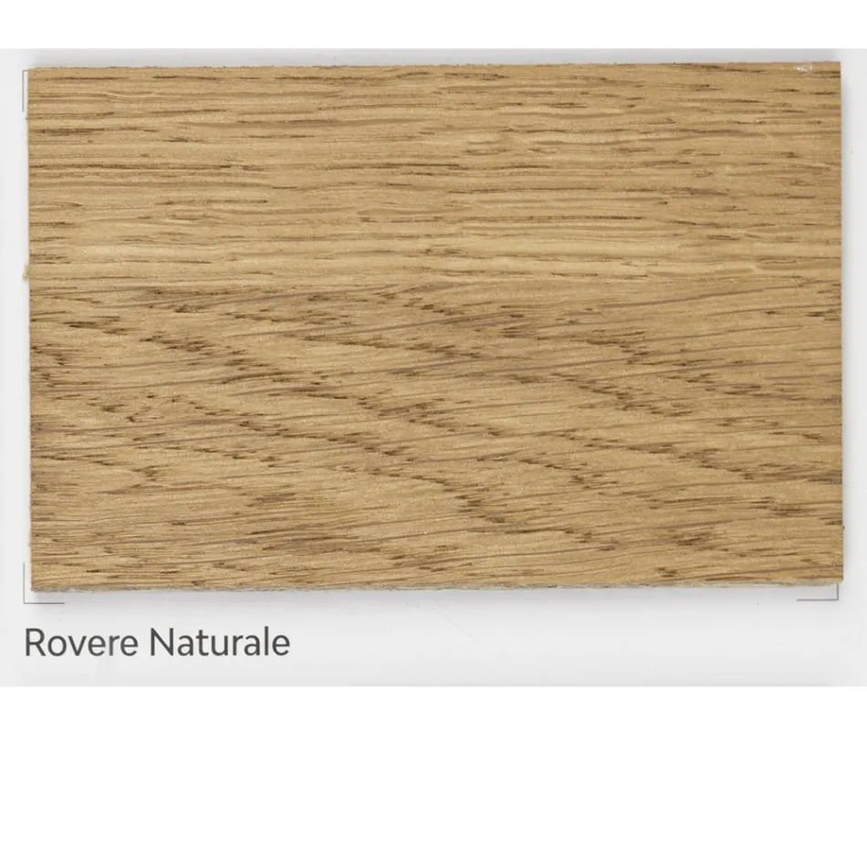 Table en chêne noué avec base en métal Made in Italy - Sebastiano Viadurini