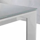 Table extensible en verre trempé avec une seule extension de livre Phoenix Viadurini