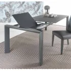 Table extensible en verre trempé avec une seule extension de livre Phoenix Viadurini