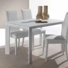 Table extensible en verre trempé avec une seule extension de livre Phoenix Viadurini