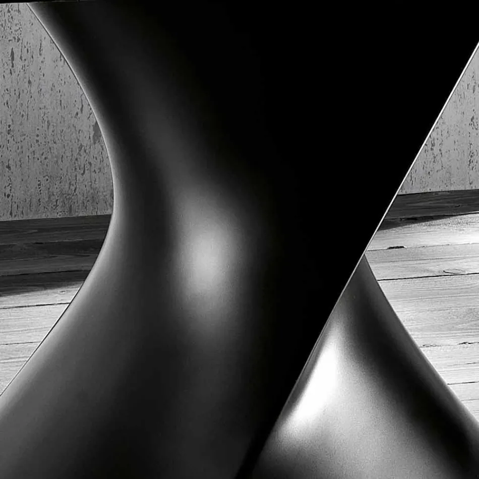 Table en verre trempé de design moderne produite en Italie, Clark Viadurini