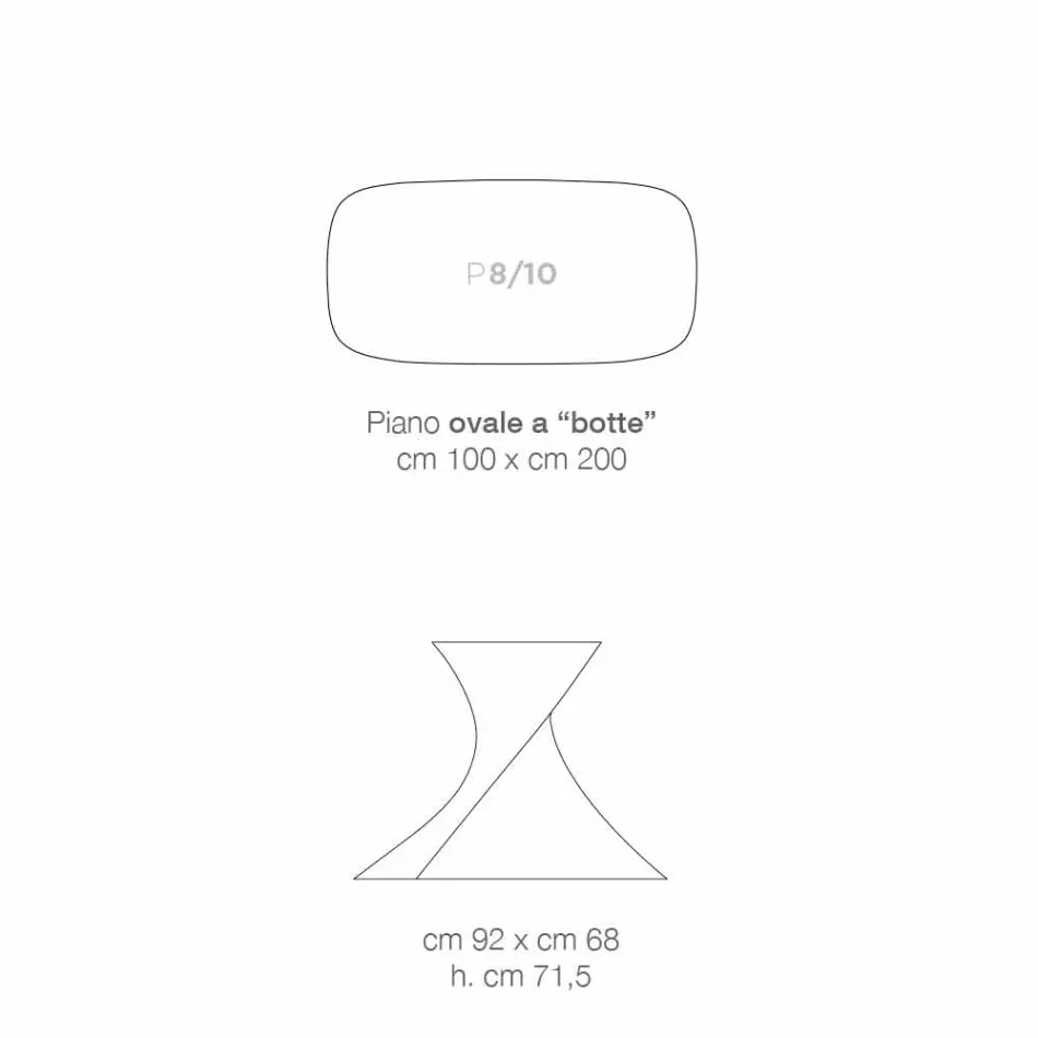 Table en verre trempé de design moderne produite en Italie, Clark Viadurini