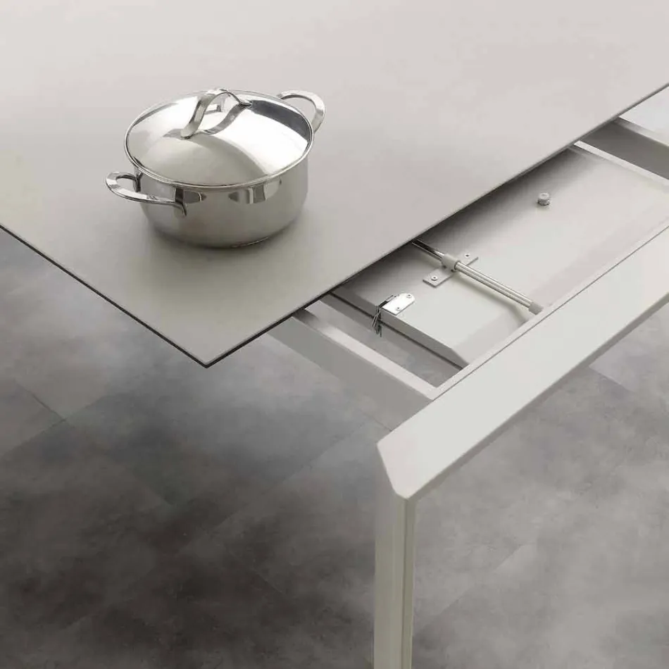 Table extensible pliante en vitrocéramique jusqu'à 240 cm Terni Viadurini