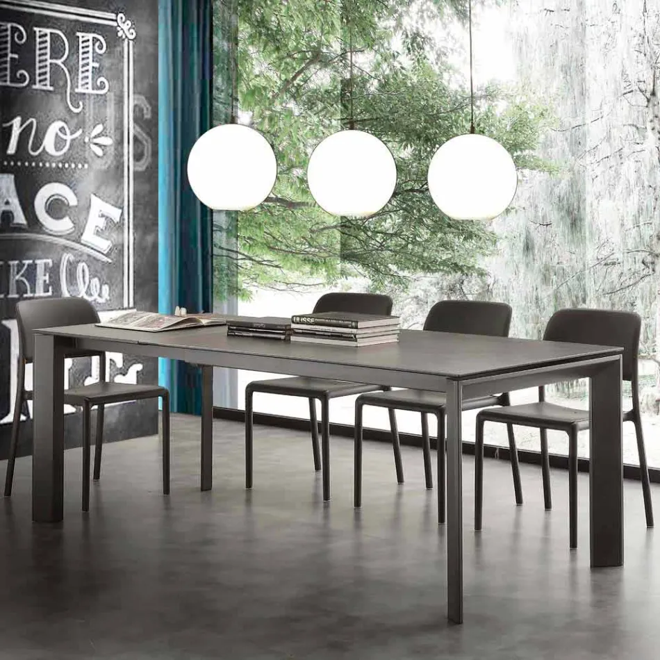 Table extensible pliante en vitrocéramique jusqu'à 240 cm Terni Viadurini