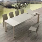 Table extensible pliante en vitrocéramique jusqu'à 240 cm Terni Viadurini
