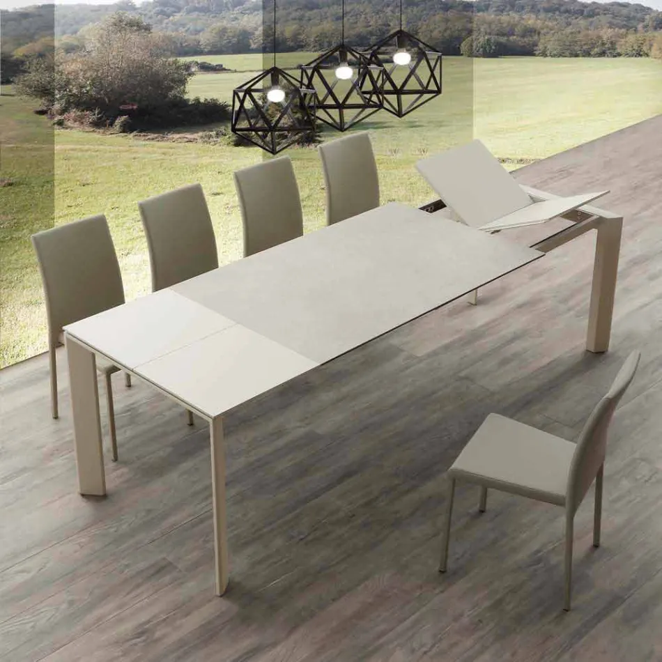 Table extensible pliante en vitrocéramique jusqu'à 240 cm Terni Viadurini