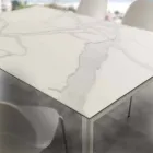 Table extensible pliante en vitrocéramique jusqu'à 240 cm Terni Viadurini