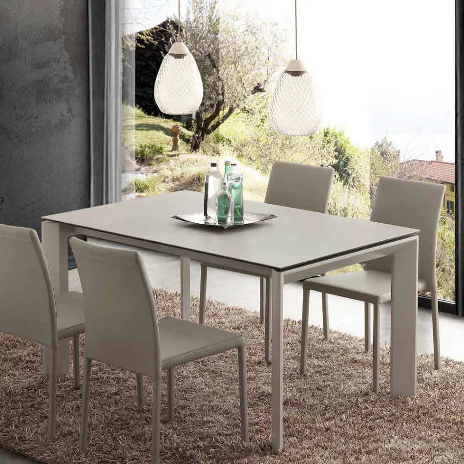 Table extensible pliante en vitrocéramique jusqu'à 240 cm Terni Viadurini