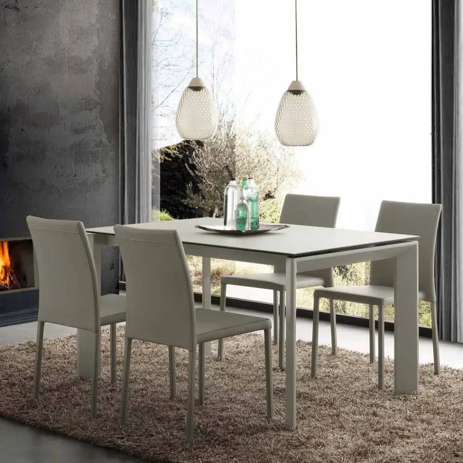 Table extensible pliante en vitrocéramique jusqu'à 240 cm Terni Viadurini