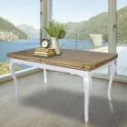 Table d'intérieur extensible en sapin avec coins façonnés Made in Italy - Faramir Viadurini