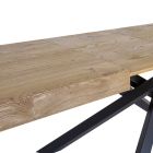 Table d'intérieur extensible en bois massif et métal Made in Italy - Khal Viadurini