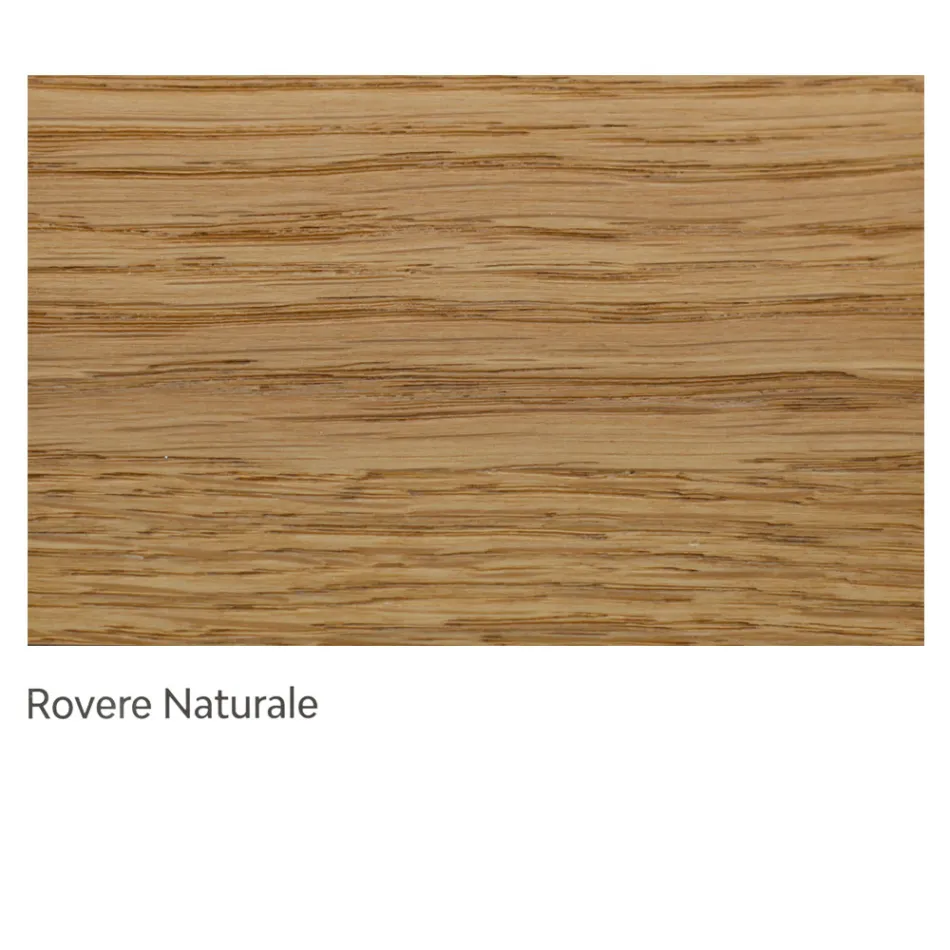 Table d'intérieur avec plateau et pieds en chêne Made in Italy - Geolier Viadurini