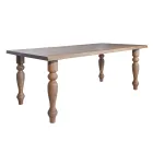 Table d'intérieur avec plateau et pieds en chêne Made in Italy - Geolier Viadurini