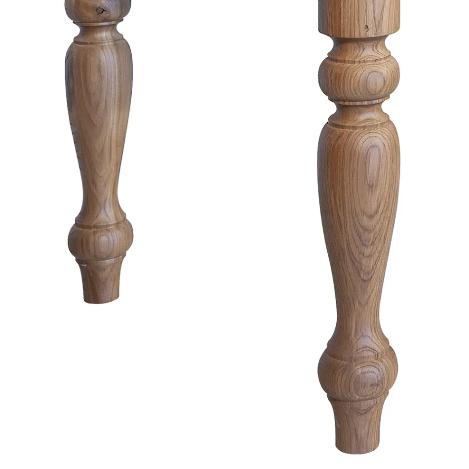 Table d'intérieur avec plateau et pieds en chêne Made in Italy - Geolier Viadurini