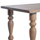 Table d'intérieur avec plateau et pieds en chêne Made in Italy - Geolier Viadurini