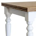 Table de séjour extensible en sapin nordique Made in Italy - Benidorm Viadurini