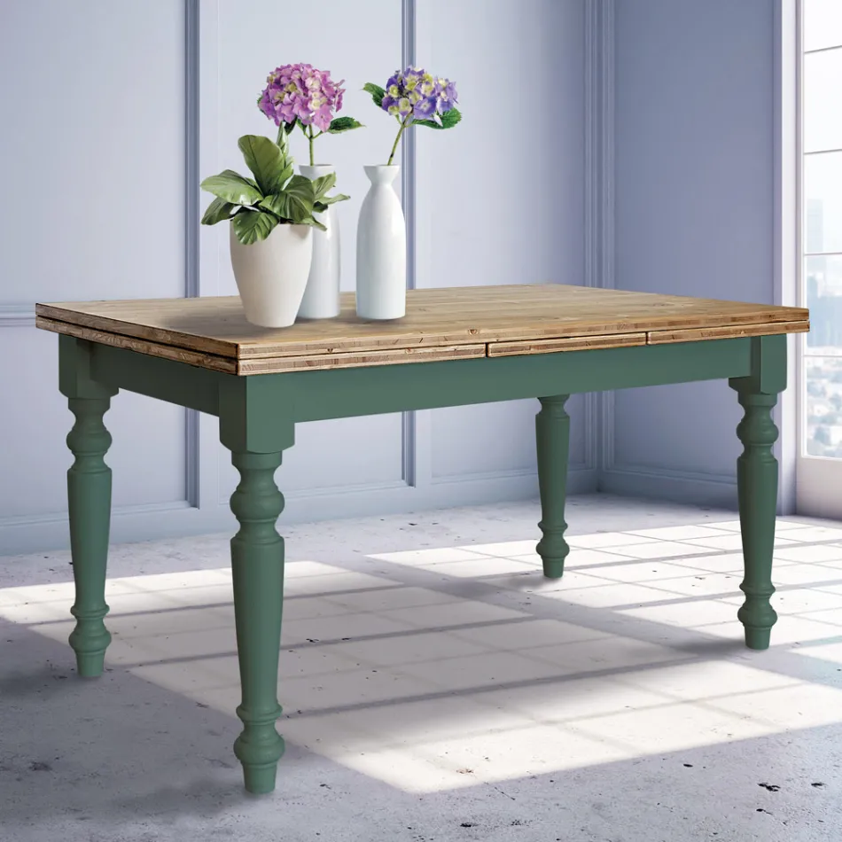 Table de séjour extensible en sapin nordique Made in Italy - Benidorm Viadurini