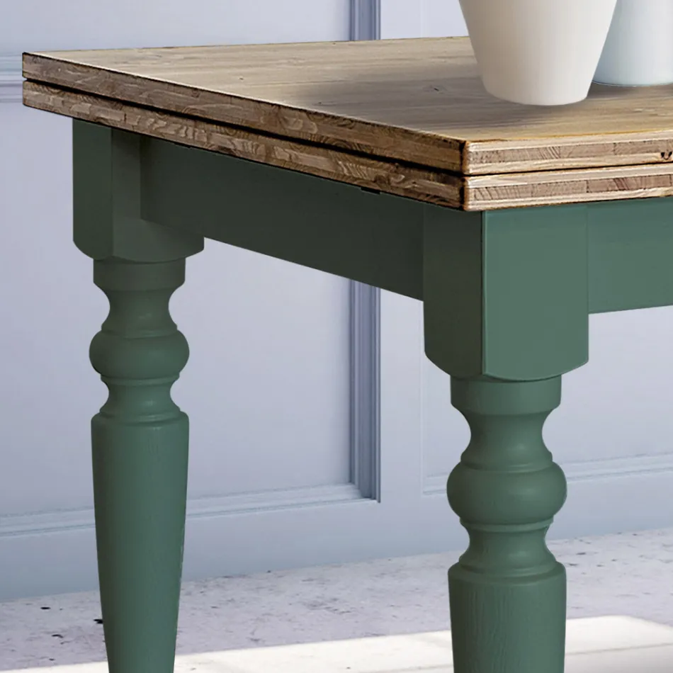 Table de séjour extensible en sapin nordique Made in Italy - Benidorm Viadurini