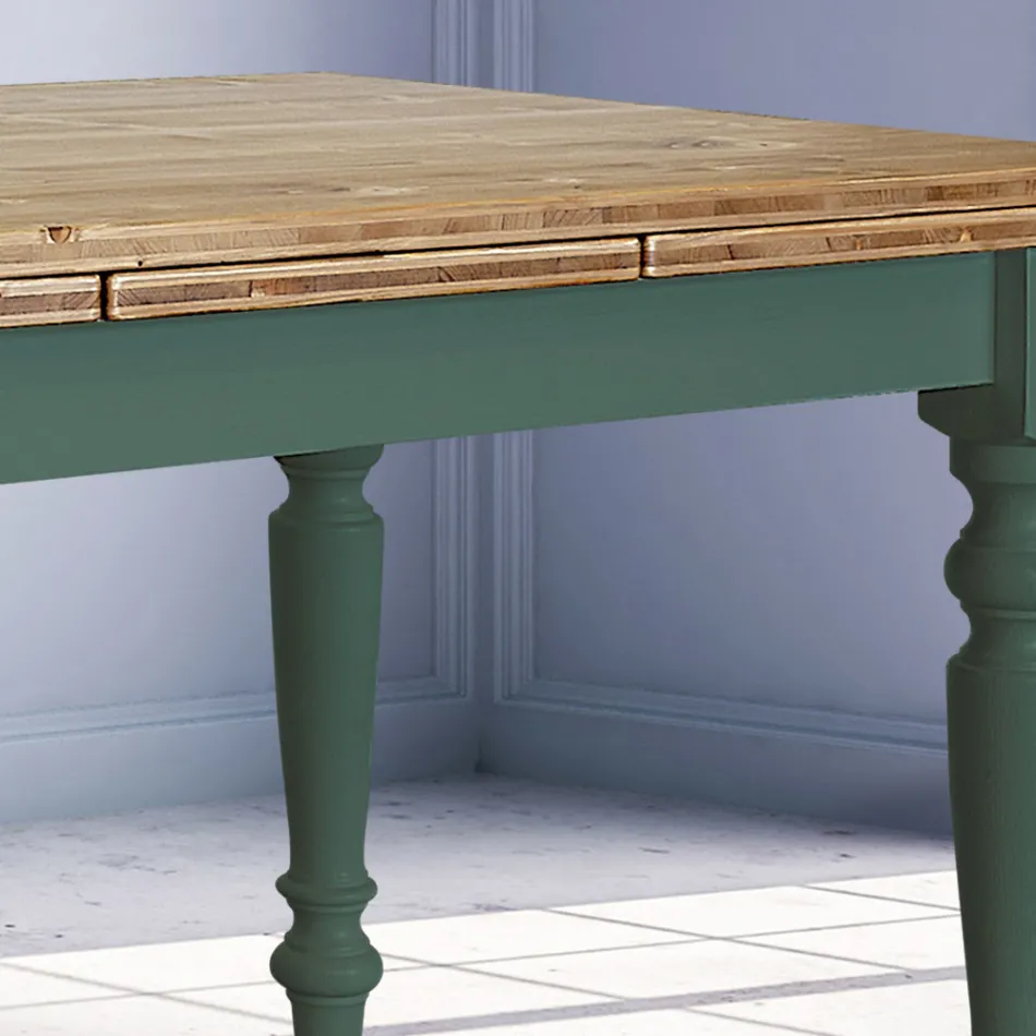 Table de séjour extensible en sapin nordique Made in Italy - Benidorm Viadurini