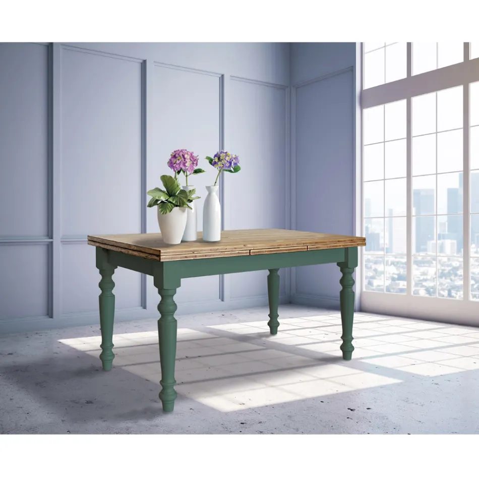 Table de séjour extensible en sapin nordique Made in Italy - Benidorm Viadurini