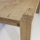Table de séjour extensible en plaqué chêne noué Made in Italy - Durin Viadurini