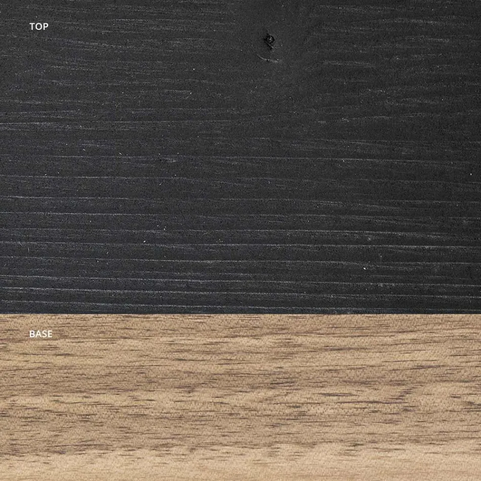 Table de Salon Entièrement Fabriquée en Chêne Made in Italy - Geolier Viadurini