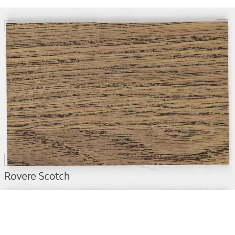 Table de séjour plaquée en chêne massif Made in Italy - Geolier Viadurini