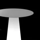 Table lumineuse d'extérieur avec base lumineuse LED et plateau rond fabriquée en Italie - Forlina Viadurini