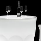 Table lumineuse design d'extérieur en polyéthylène et HPL fabriquée en Italie - Pucca Viadurini