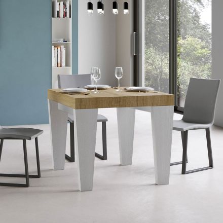 Table Extensible Moderne jusqu'à 246 cm en Bois Made in Italy - Montagne Viadurini
